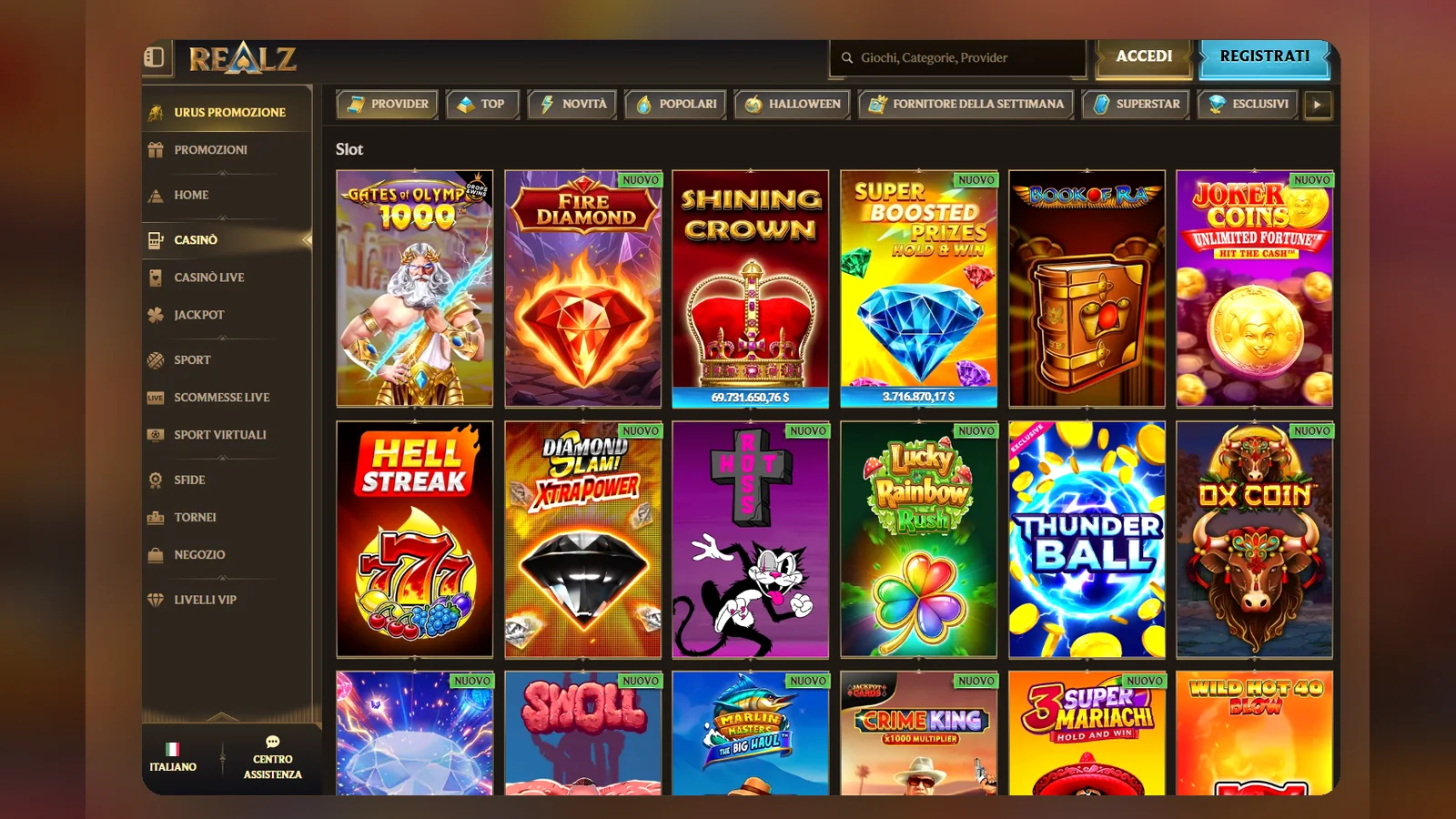Realz slot
